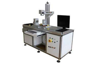 Cina Customized  Fiber Laser Marking Machine for Cylindrical Surface and Round Products pemasok